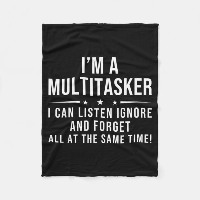 Funny Quote Humorous Multitask Funny Saying Fleece Blanket (Front)