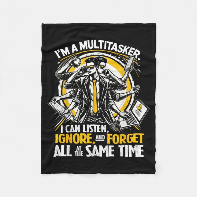 Funny Quote Humorous Multitask Funny Saying Fleece Blanket (Front)