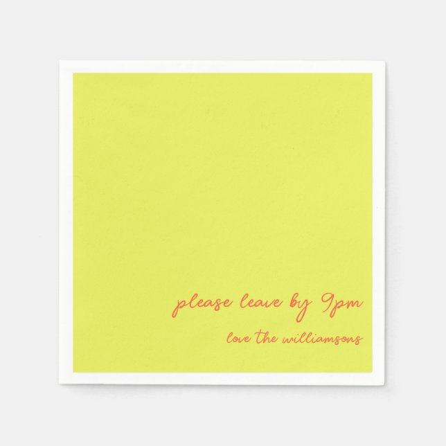 Funny Quote Introvert Humor Custom Chartreuse Napkins (Front)