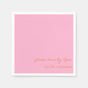 Funny Quote Introvert Humor Custom Pink Orange Napkins