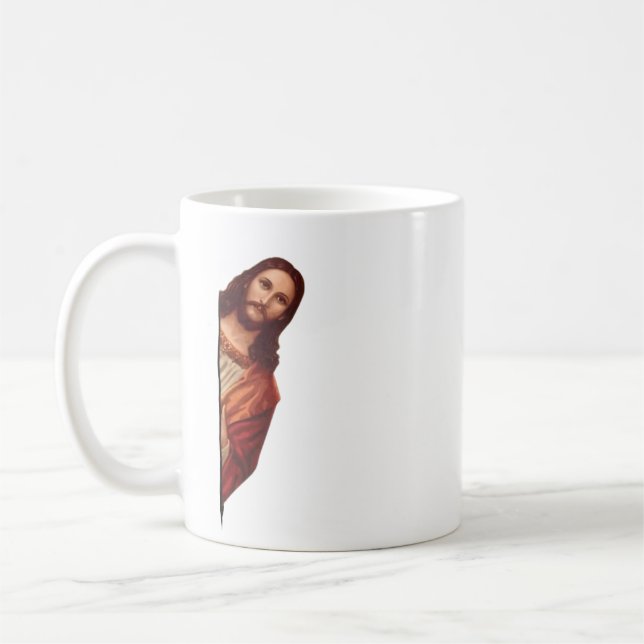 Funny Quote Jesus Meme I Saw That Christian Coffee Mug (Left)