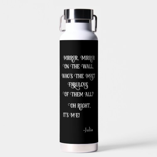 Funny Quote MInimalist Self Love Personalized Water Bottle