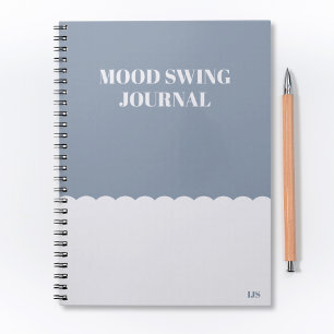 Funny Quote Mood Swing Journal Blue Notebook