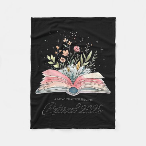 Funny Quote New Chapter Begins Retired 2025 Floral