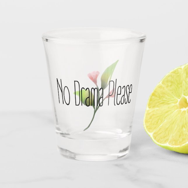Funny Quote No Drama Please Decor For Home Shot Glass (Front)