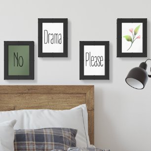 Funny Quote No Drama Please Decor For Home Wall Art Sets