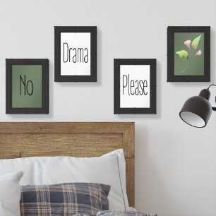 Funny Quote No Drama Please Decor For Home Wall Art Sets