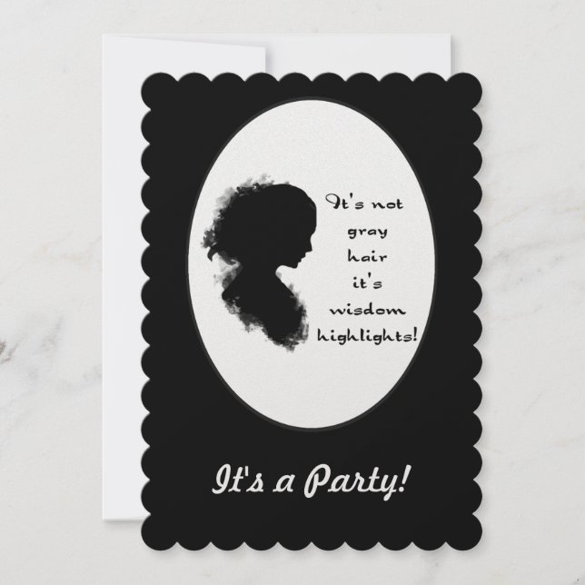 Funny Quote "Over the Hill" Birthday Custom Invite (Front)