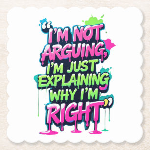 Funny Quote Paper Coaster – Humor Drink Coaster