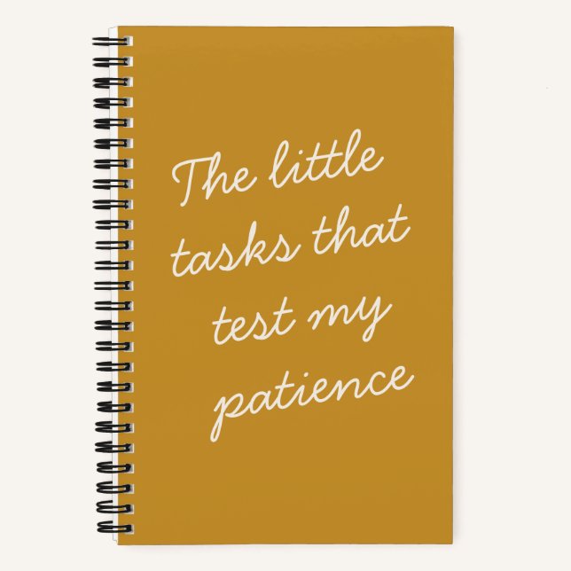 Funny Quote Patience Humor Saying Mom Life  Notebook (Front)