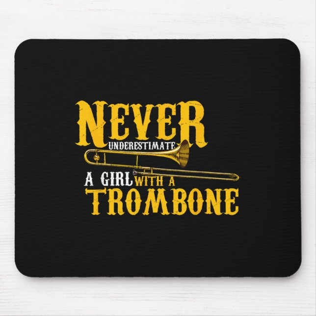 Funny Quote Play Never Underestimate A Girl With A Mouse Pad (Front)