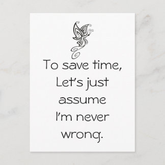 Funny Quote Postcard