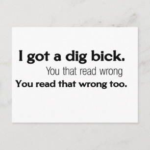 Funny quote postcard