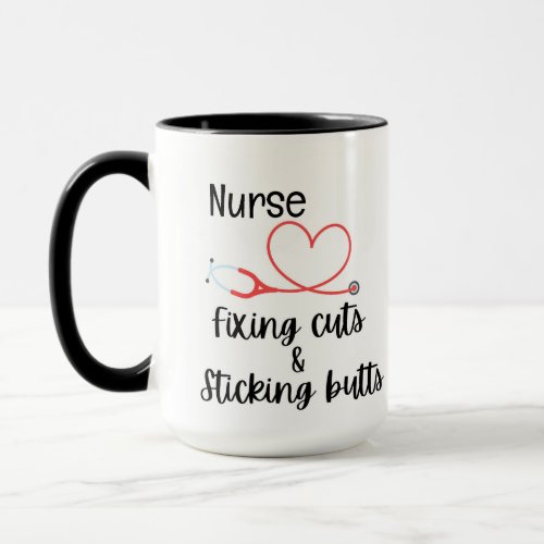 Funny quote red heart nurse coffee mug