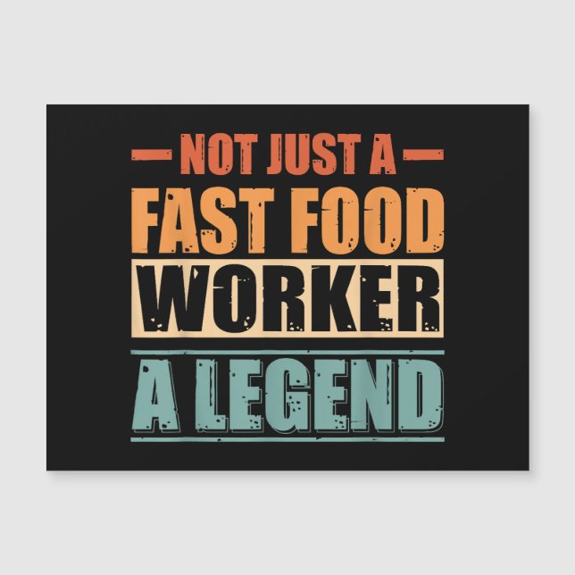 Funny Quote Retro Fast Food Worker (Front)