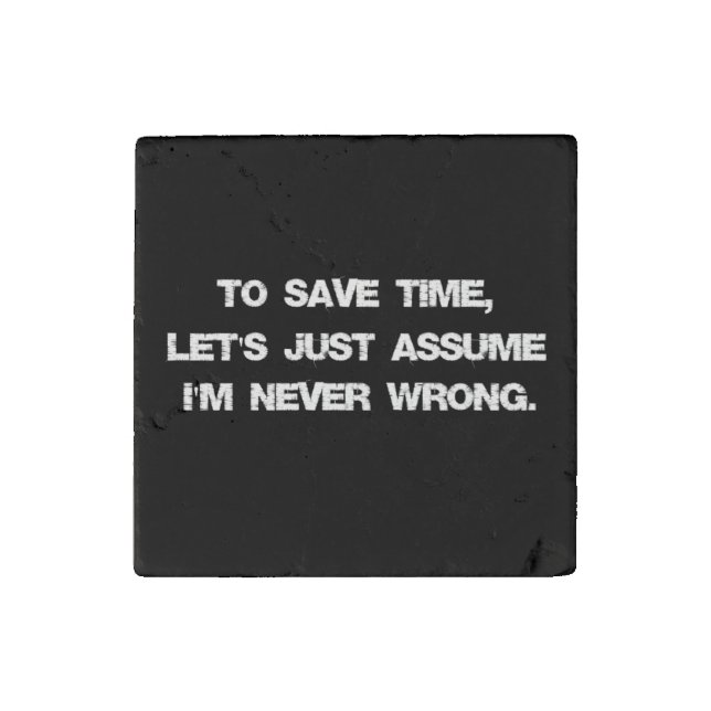 Funny Quote Stone Magnet (Front)