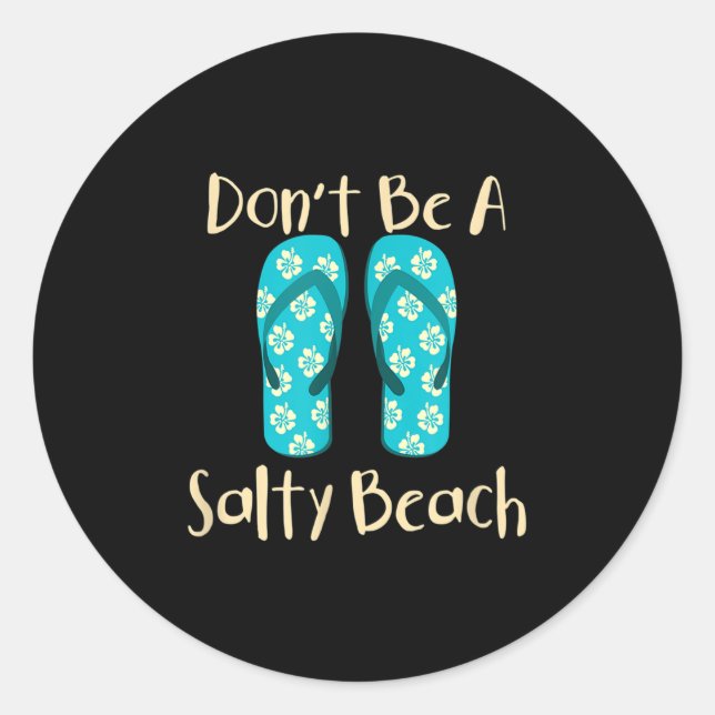 Funny Quote Summer Vacation Vacay Mode Beach Sanda Classic Round Sticker (Front)