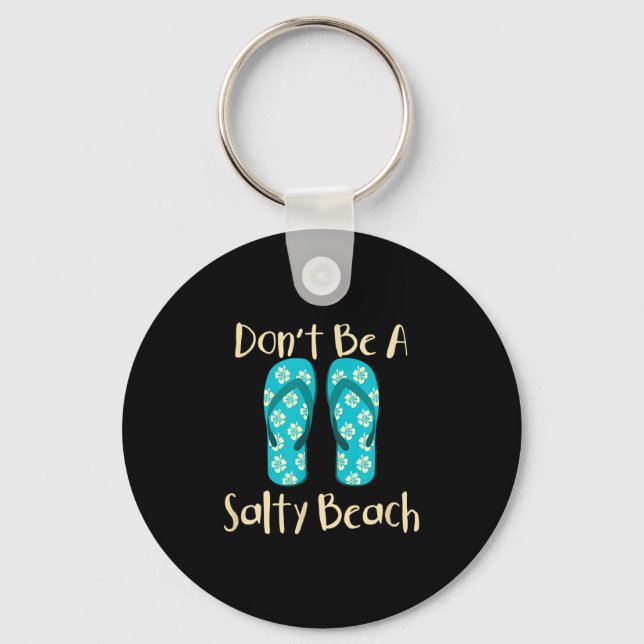 Funny Quote Summer Vacation Vacay Mode Beach Sanda Keychain (Front)