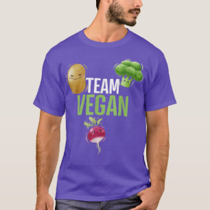 Funny Quote Team vegan Vegan Vegetarian Broccoli  T-Shirt