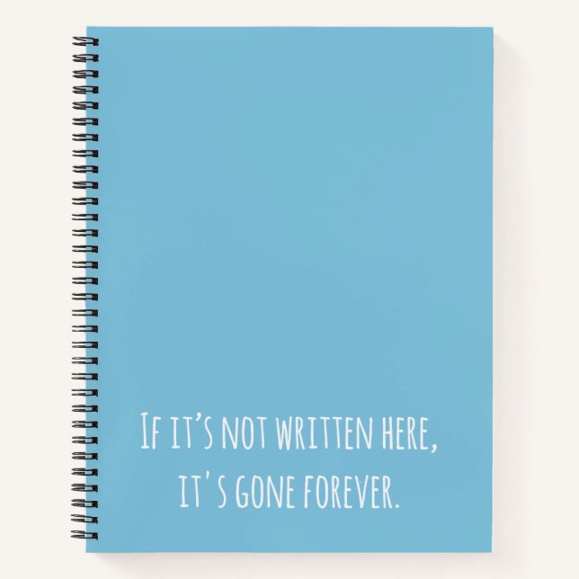 Funny Quote To Do List Blue Notebook (Front)