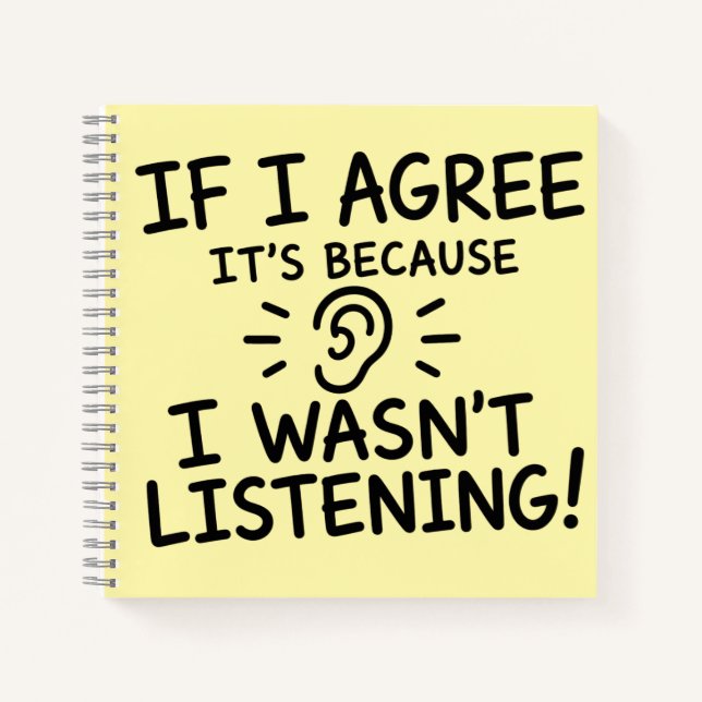 Funny Quote Typography Design Notebook (Front)