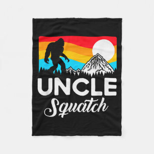 Funny Quote Uncle Bigfoot Squatch Fleece Blanket