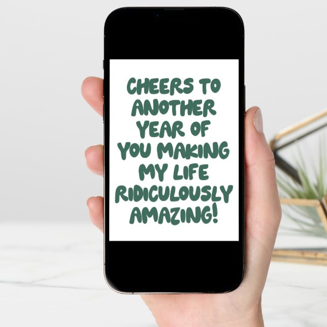 Funny Quote Wife Husband Love Romantic Saying Card (Front Digital)