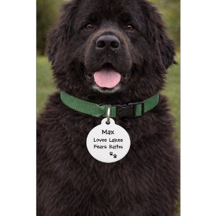 Funny Quote with Phone Number   Custom Name  Pet ID Tag