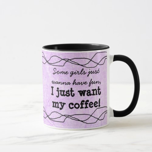 Funny Quote Womens Purple  Coffee Mug