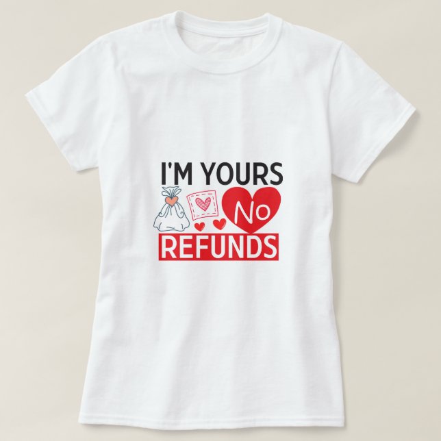 Funny quoted Valentines Day T-shirt (Design Front)