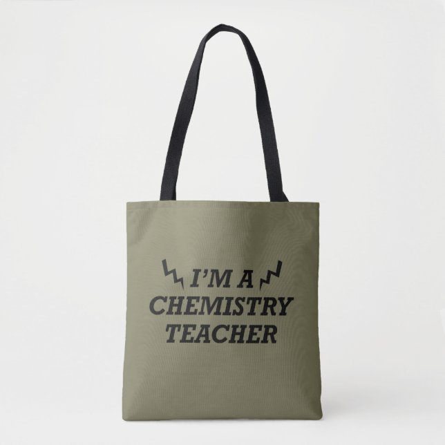 Funny quotes about chemistry teacher tote bag (Front)