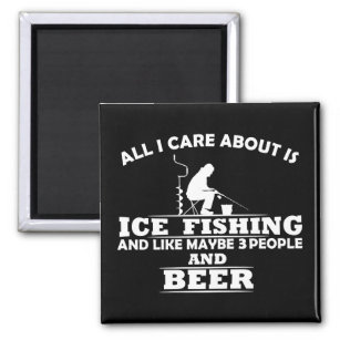 Ice Fishing Funny Humor Quotes Sayings - Ice Fishing - Sticker