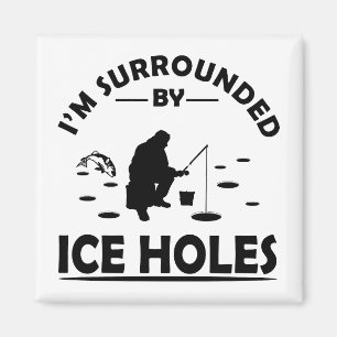 funny quotes about ice fishing lovers magnet