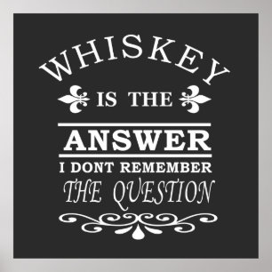 Funny quotes about whiskey lover poster