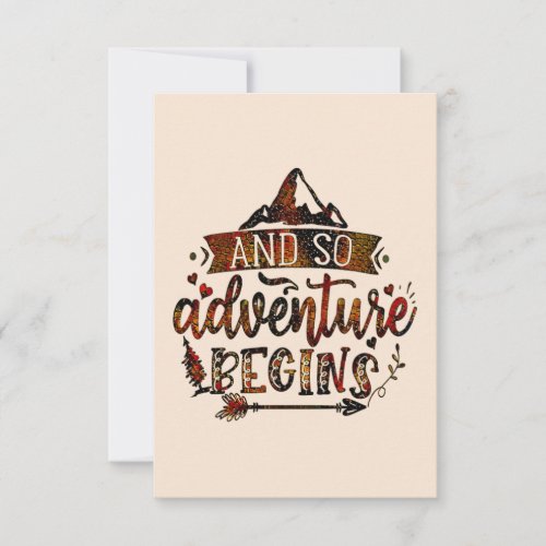 Funny Quotes And So The Adventure Begins Wild Hi Thank You Card