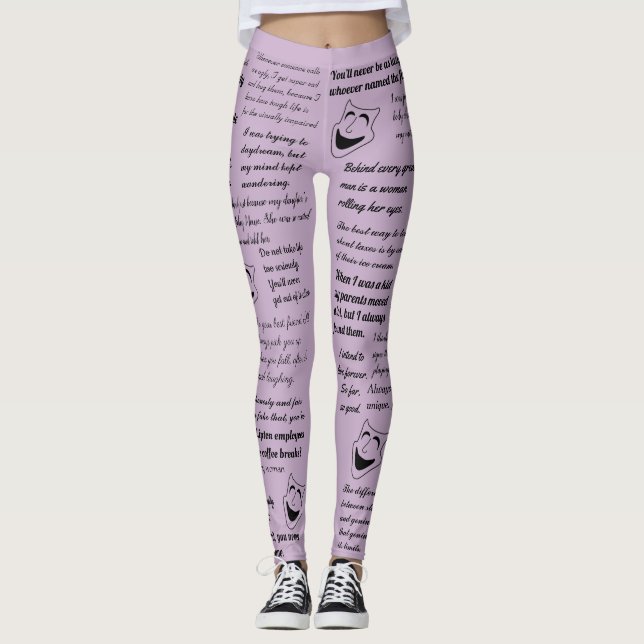 Funny Quotes -Customize it - Yoga Leggings (Front)