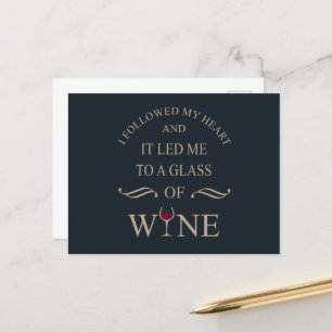Funny quotes famous wine drinker slogan holiday postcard