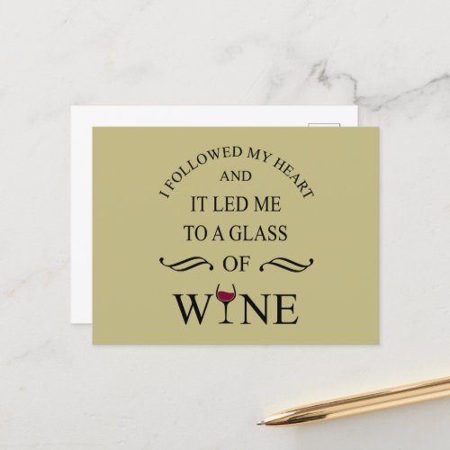 Funny quotes famous wine drinker slogan holiday postcard