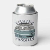 Fishing is fun catching is better - Hobby Quote Can Cooler