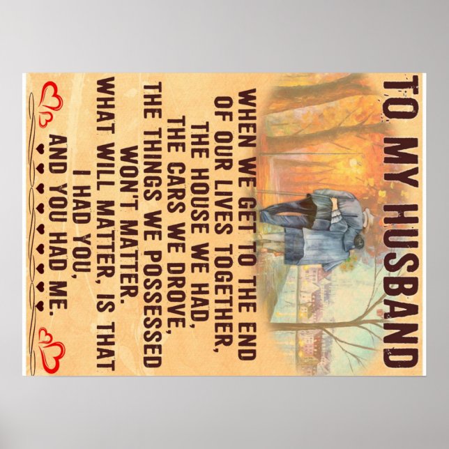 Funny Quotes Gift To Husband | Gift For Father | Poster (Front)