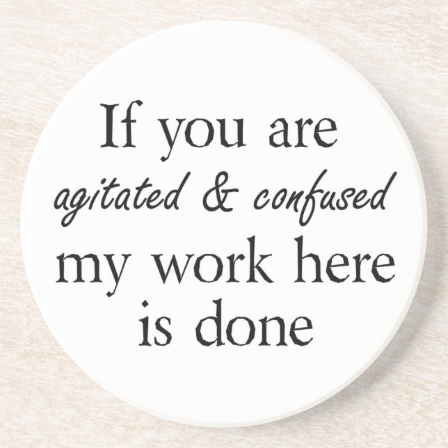 Funny quotes gifts unique coasters gift ideas (Front)