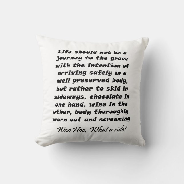 Funny quotes gifts unique humor joke throw pillows (Front)