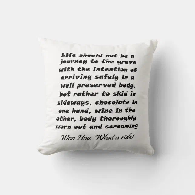 Funny quotes gifts unique humor joke throw pillows Zazzle