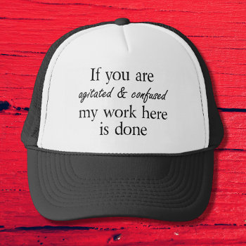 Funny Quotes Joke Sayings Modern Trucker Hats by Wise_Crack at Zazzle
