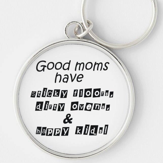 Funny quotes mom fun modern motivational saying keychain (Front)