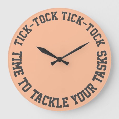 Funny Quotes Motivational Peach Fuzz Wall Clock