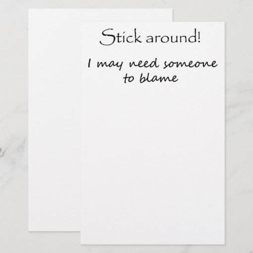 Funny quotes stationary gifts birthday gift ideas stationery | Zazzle