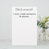 Funny quotes stationary gifts birthday gift ideas stationery | Zazzle