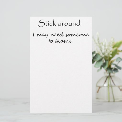 Funny quotes stationary gifts birthday gift ideas stationery Zazzle