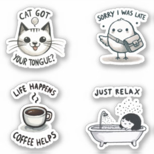 Funny quotes sticker pack